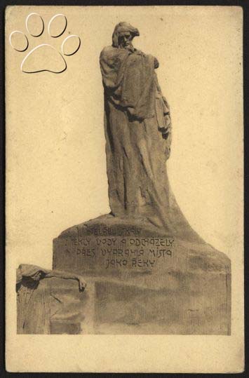 Šalounův pomník Jana Husa vydáno roku 1914
